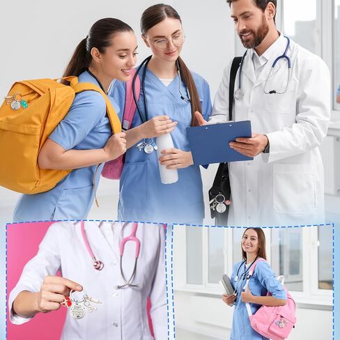 Kenning Christmas Nurse Keychain Gift for Women Practitioner Appreciation Keyring Gift Nurse Week Graduation Party Favor in Saudi Arabia