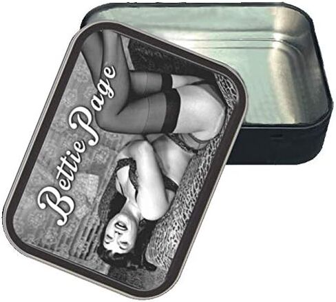 Stash Tins Bettie Page Couch Storage Container 4.37" L x 3.5" W x 1" H in Saudi Arabia