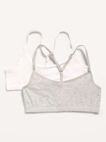 حمالة صدر Cami من Old Navy Racerback للبنات - قطعتان - رمادي فاتح منقط in Saudi Arabia
