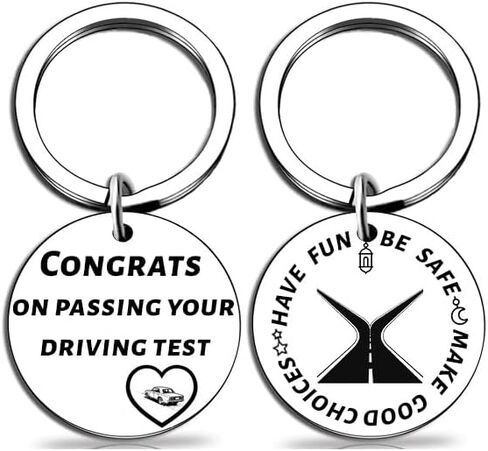 Sjcmbxxs Driving Test Keychain, Drive Safe Gift for New Driver Teens, Sweet 16 New Driver Gifts for Daughter or Son- Have Fun Be Safe Make Good Choices in Kuwait