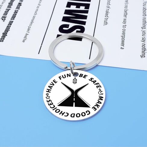 Sjcmbxxs Driving Test Keychain, Drive Safe Gift for New Driver Teens, Sweet 16 New Driver Gifts for Daughter or Son- Have Fun Be Safe Make Good Choices in Kuwait