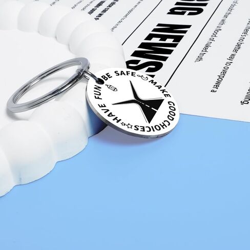 Sjcmbxxs Driving Test Keychain, Drive Safe Gift for New Driver Teens, Sweet 16 New Driver Gifts for Daughter or Son- Have Fun Be Safe Make Good Choices in Kuwait