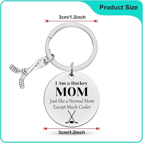 Gifts for Hockey Lover Hockey Keychain Hockey Gifts for Hockey Players I am a Hockey MOM Jewelry for Women Hockey Fan Ice Hockey Christmas Birthday Gifts in Saudi Arabia