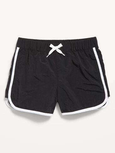 Old Navy Dolphin-Hem Swim Shorts for Girls - Black Jack in Saudi Arabia