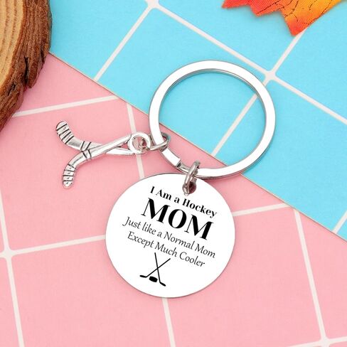 Gifts for Hockey Lover Hockey Keychain Hockey Gifts for Hockey Players I am a Hockey MOM Jewelry for Women Hockey Fan Ice Hockey Christmas Birthday Gifts in Saudi Arabia