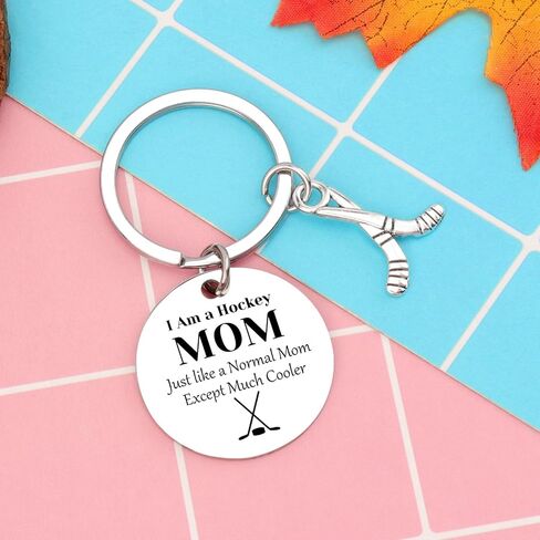Gifts for Hockey Lover Hockey Keychain Hockey Gifts for Hockey Players I am a Hockey MOM Jewelry for Women Hockey Fan Ice Hockey Christmas Birthday Gifts in Saudi Arabia