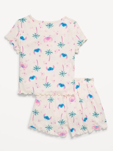 طقم بيجامة وتيشيرت وشورت بيجامة مضلعة من شركة Old Navy Disney© للبنات - ستيتش in Saudi Arabia
