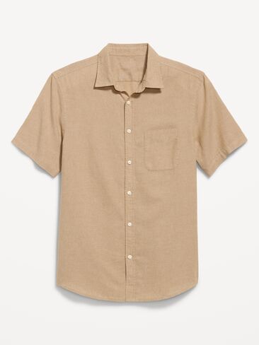 قميص Old Navy كلاسيكي مناسب للاستخدام اليومي من مزيج الكتان - LAUREL OAK in Kuwait