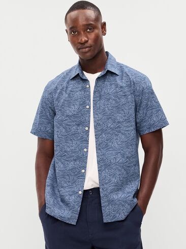 Old Navy Classic Fit Everyday Shirt - Blue Wave in Saudi Arabia