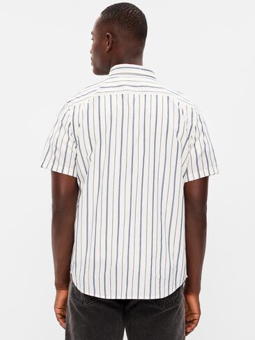 Old Navy Classic Fit Everday Shirt - Blue/White Stripe in Saudi Arabia