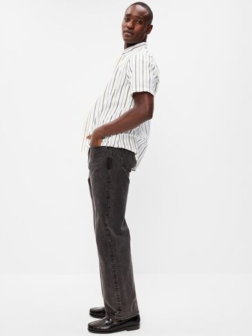 Old Navy Classic Fit Everday Shirt - Blue/White Stripe in Saudi Arabia