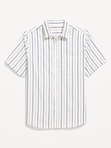Old Navy Classic Fit Everday Shirt - Blue/White Stripe in Saudi Arabia
