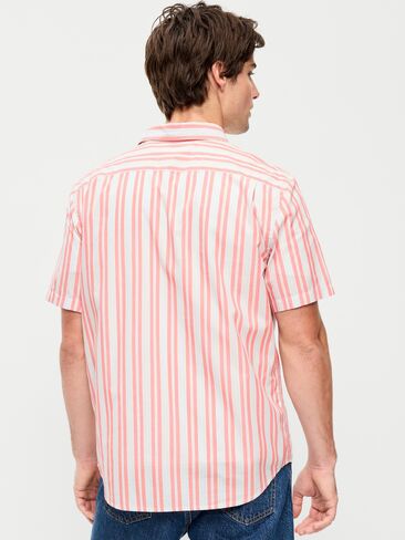 Old Navy Classic Fit Everday Shirt - Red Stripe in Saudi Arabia