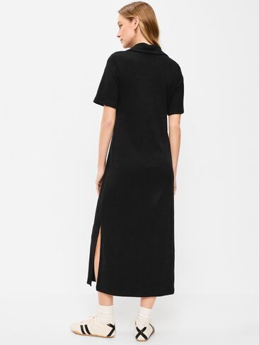 Old Navy Short-Sleeve Polo Midi Dress - Black Jack in Saudi Arabia