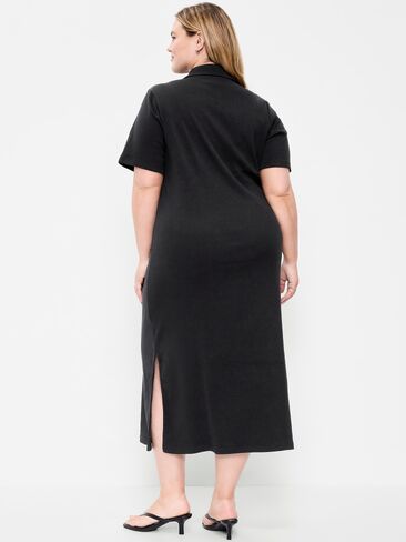 Old Navy Short-Sleeve Polo Midi Dress - Black Jack in Saudi Arabia
