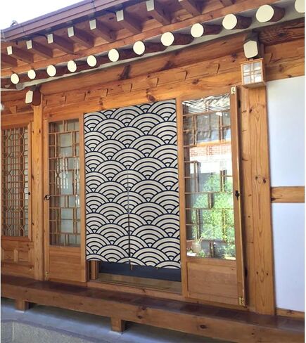 Personalized Japanese Doorway Curtain Tapestry,Custom Your Name Photo Text Customized Door Way Hangings for Home Kitchen Restaurant Bistro Partition Shading Wave Pattern in Saudi Arabia