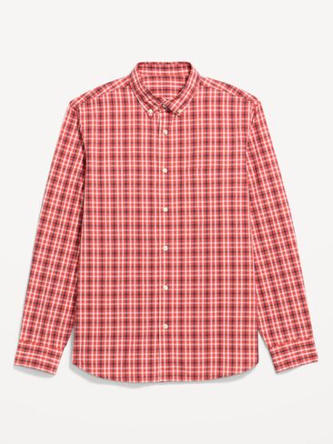 Old Navy Classic Fit Everyday Plaid Poplin Shirt - Red Gingham in Saudi Arabia