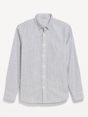 Old Navy Classic Fit Everyday Oxford Shirt - Mini Blue Stripe in Kuwait