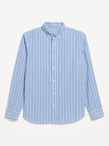 Old Navy Classic Fit Everyday Striped Poplin Shirt - Blue in Saudi Arabia