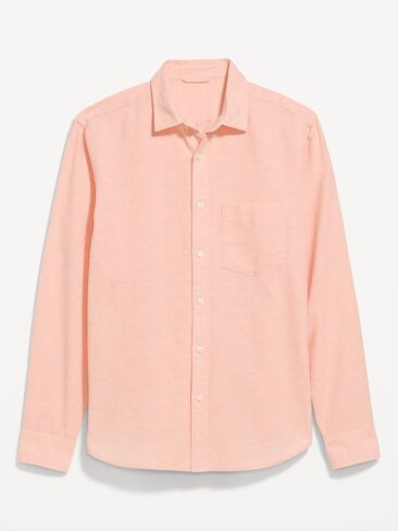 قميص Old Navy ذو قصة كلاسيكية من مزيج الكتان - CORAL CLOUD in Saudi Arabia