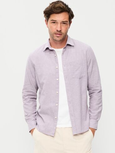 قميص من مزيج الكتان بقصة كلاسيكية من Old Navy - حجر أزور in Saudi Arabia