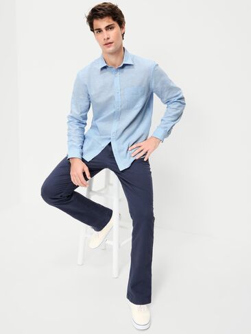 قميص من مزيج الكتان بقصة كلاسيكية من Old Navy - أزرق مونيه in Saudi Arabia