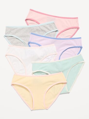 Old Navy Bikini Underwear 6-Pack for Girls - Solid Color in Saudi Arabia