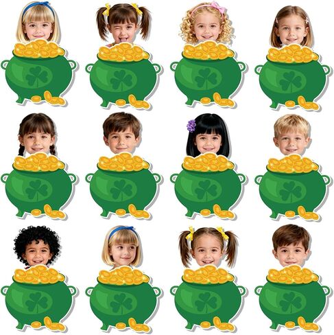 50PCS St. Patrick's DIY Cletouts March Leprechaun بدلة وملابس ورق قطعت ألواح النشرة الأيرلندية الخضراء مع 100 ٪ من الصق in Kuwait