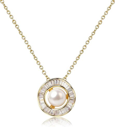 atzeste Dainty Gold Necklace for Women, Shiny 14K Gold Plated Pendant Necklaces, Cubic Zirconia Trendy Chain Choker Necklaces Birthday Gifts Necklace for Women in Saudi Arabia