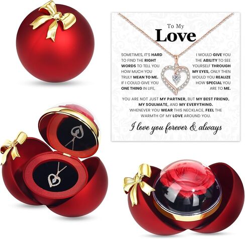 ShinyHug To My Wife Necklace from Husband- Gifts for Girlfriend, Fiancé, Soulmate Jewelry for Women on Christmas, Birthday, Anniversary & Valentine's Day in Saudi Arabia