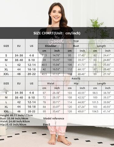 GAESHOW Pajama Sets for Women 2 Piece Cotton Long Sleeve Pajamas Set Cute Print Top and Plaid Pants Soft Sleepwear Pjs in Saudi Arabia