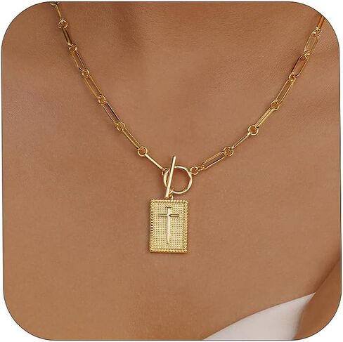 Evabelle Gold Necklace for Women Fish Cross Necklace Hypoallergenic Waterproof 14K Gold Plated Nickel Free Non Tarnish Chain Koi Fish Ocean Beach Cross Pandent Necklace Dainty Jewelry in Saudi Arabia