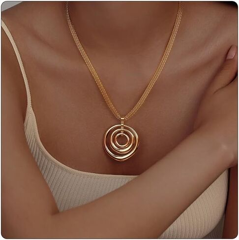 Evabelle Gold Necklace for Women Fish Cross Necklace Hypoallergenic Waterproof 14K Gold Plated Nickel Free Non Tarnish Chain Koi Fish Ocean Beach Cross Pandent Necklace Dainty Jewelry in Saudi Arabia