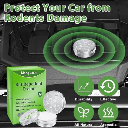6 عبوات طارد الفئران لمحركات السيارات، زيت النعناع لطرد الفئران والجرذان، يبقي القوارض خارج السيارة طارد الفئران للفئران المنزلية في الهواء الطلق in Kuwait