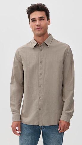 Rhythm Men's Classic Linen Long Sleeve Shirt in Saudi Arabia