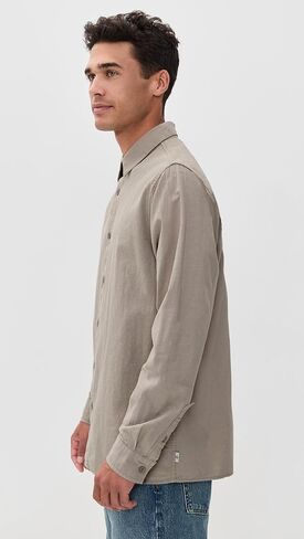 Rhythm Men's Classic Linen Long Sleeve Shirt in Saudi Arabia