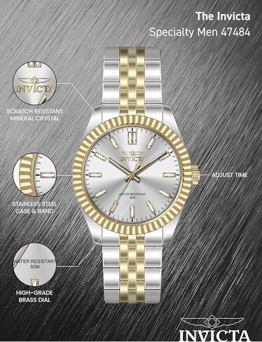 Invicta Specialty Men 43mm Stainless Steel Steel Silver dial PC21 Quartz in Saudi Arabia