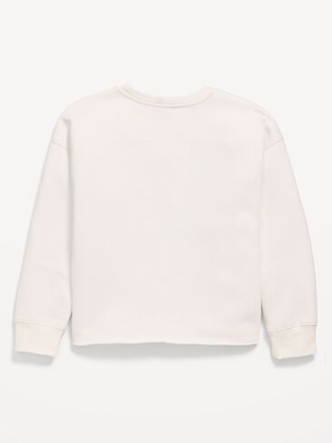 Old Navy NHL Graphic Sweatshirt for Girls - AVALANCHE CREAM in Saudi Arabia