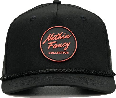 شركة نوثين فانسي | قبعة ليجاسي وودز بيرفورمانس سناباك | فلفل أسود/حار | ألواح مثقبة بالليزر قابلة للتنفس | فاتورة منحنية مسبقًا | نسيج الأداء | قبعة حبل سائق الشاحنة | للرجال والنساء in Kuwait