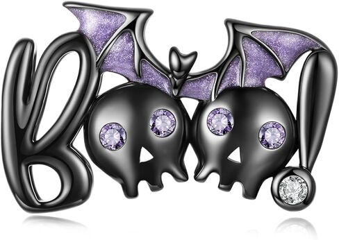 Kerraom Halloween Charm 925 Sterling Silver Beads Horror Charms Series: BOO! Bead, Magical Kitten/Witch/Skeleton Heart/Ghost Beads, Night Light Pumpkin Halloween Bracelet Charms in Saudi Arabia