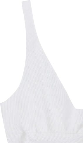 winkbay Women's Deep V Neck Tank Top Sleeveless Ruched Ribbed Knit Dressy Casual Tops in Saudi Arabia