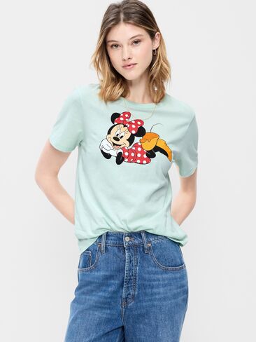 Old Navy Old Navy x Disney Minnie Mouse Vintage Crew-Neck T-Shirt for Women - TILLANDSIA in Saudi Arabia