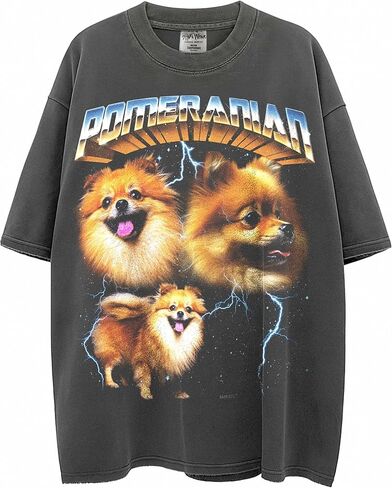 Heavy Metal Dogs – Heavyweight, Washed & Oversized Shaka-Wear Drop Shoulder Tshirt for Men & Women in Saudi Arabia