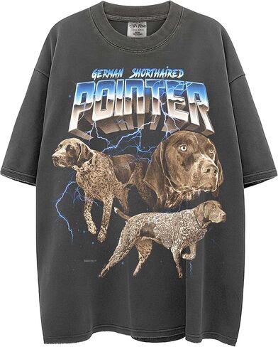 Heavy Metal Dogs – Heavyweight, Washed & Oversized Shaka-Wear Drop Shoulder Tshirt for Men & Women in Saudi Arabia