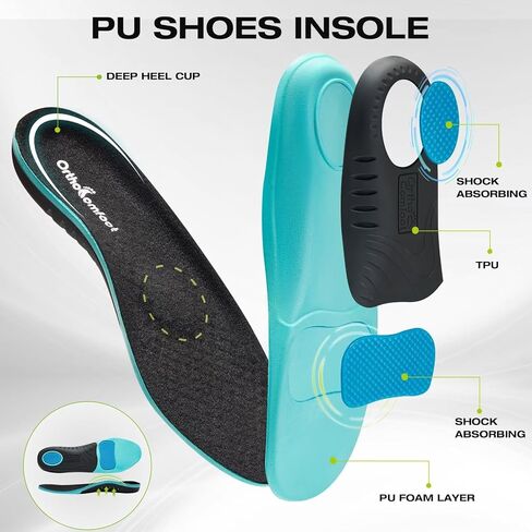Men's Orthopedic Fashion Sneakers for Plantar Fasciitis: Casual Supportive Cushioned Walking Shoes for Flat Feet and High Arch, Comfortable Arch Support Shoes for Foot and Heel Pain Relief in Kuwait