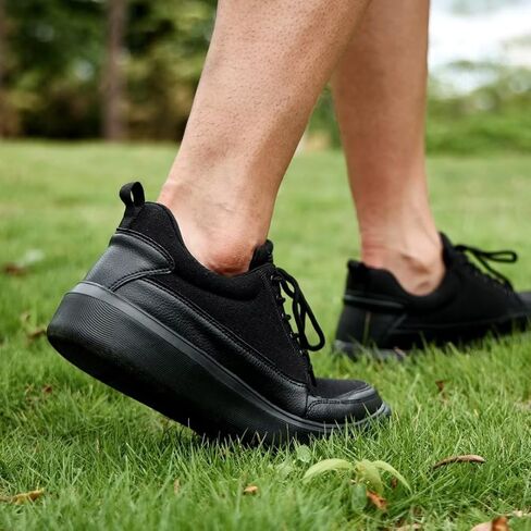 Men's Orthopedic Fashion Sneakers for Plantar Fasciitis: Casual Supportive Cushioned Walking Shoes for Flat Feet and High Arch, Comfortable Arch Support Shoes for Foot and Heel Pain Relief in Kuwait