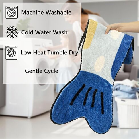 Cute Fish Bath Mat for Bathroom,Non-Slip Absorbent Bathroom Fish Rug,Fun Bath Mat can be Machine Washed 47.2" x 15.7" (Blue) in Saudi Arabia