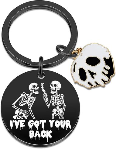 WIRNGF Skull Keychain Boo Basket Stuffers for Women Men Adults Teens Spooky Basket Stuffers Spooky Gifts Horror Skull Gifts for Women Novelty Skeleton Keychain Funny Gift for Friends in Saudi Arabia