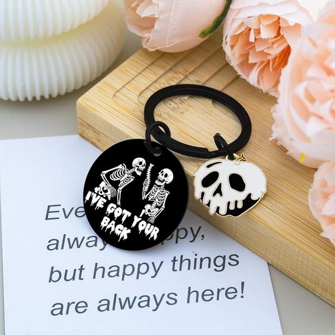 WIRNGF Skull Keychain Boo Basket Stuffers for Women Men Adults Teens Spooky Basket Stuffers Spooky Gifts Horror Skull Gifts for Women Novelty Skeleton Keychain Funny Gift for Friends in Saudi Arabia