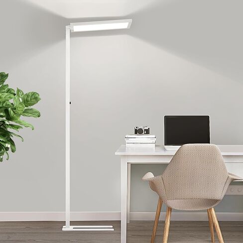 80 "LED LED FLOOR LAMP حديث ، 7500LM قابلة للرعاية قابلة للعناية بالعيون ضوء القراءة ، 100W طيف كامل مصباح الضوء المزدوج مصباح البيانو 4000 ك in Saudi Arabia